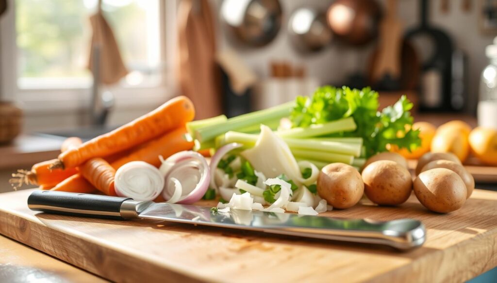 Chopping the Vegetables Chopping the Vegetables