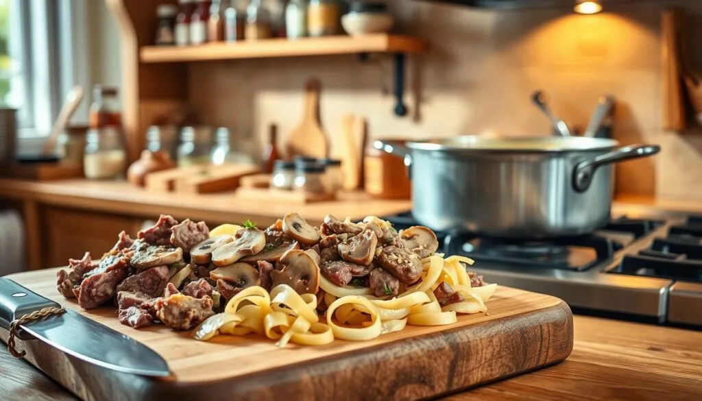 Easy Beef Stroganoff Cooking Steps Easy Beef Stroganoff Cooking Steps