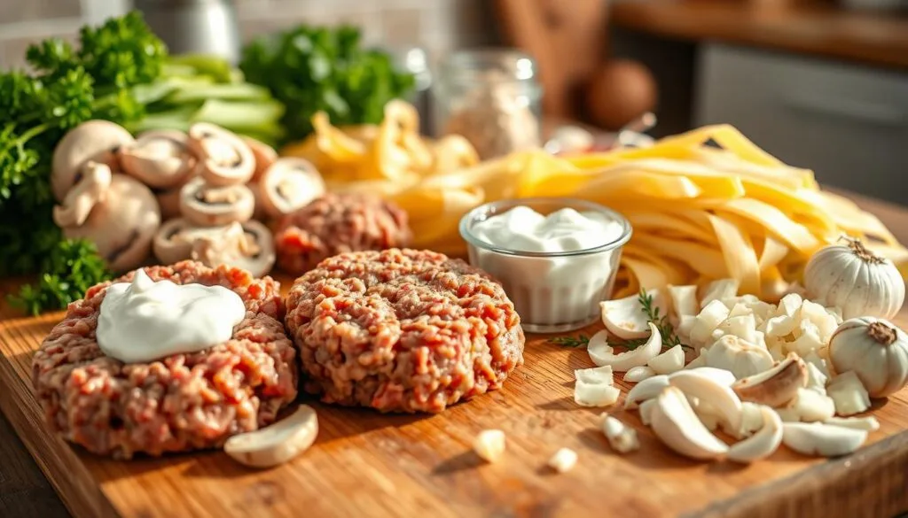 Hamburger Beef Stroganoff Ingredients Hamburger Beef Stroganoff Ingredients